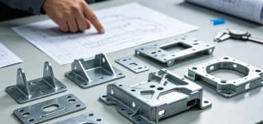 Custom metal stamped automotive brackets and mounting plates