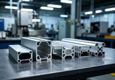 Precision aluminum extrusion profiles at SOMI Custom Parts facility