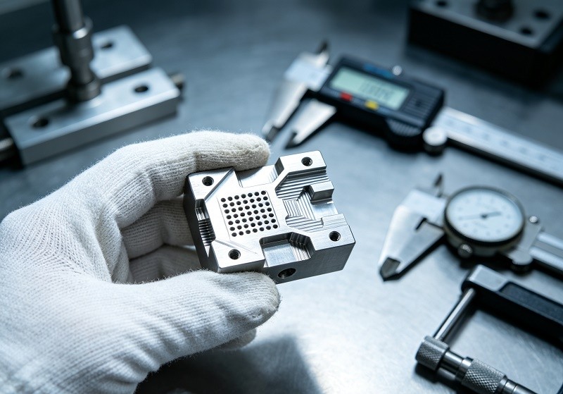Digital factory concept showing connected CNC machines and real-time production monitoring