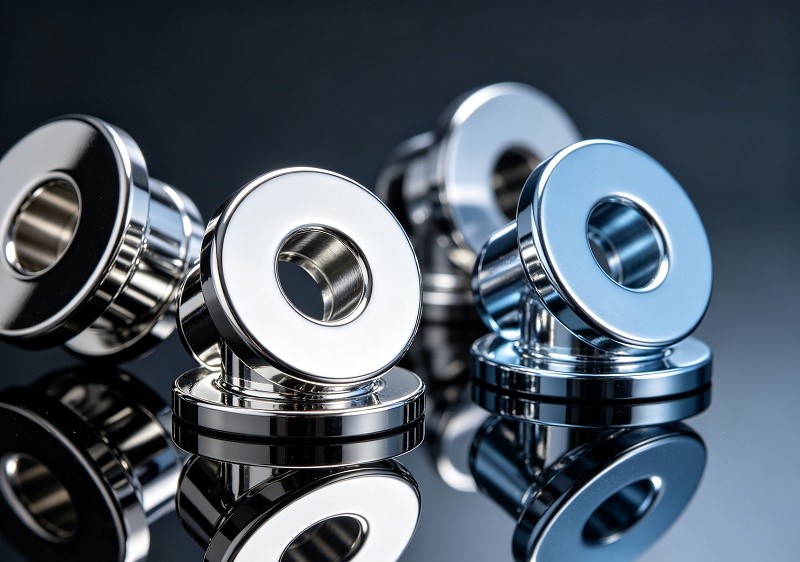 Electroplated CNC machined metal parts with nickel and zinc finishes