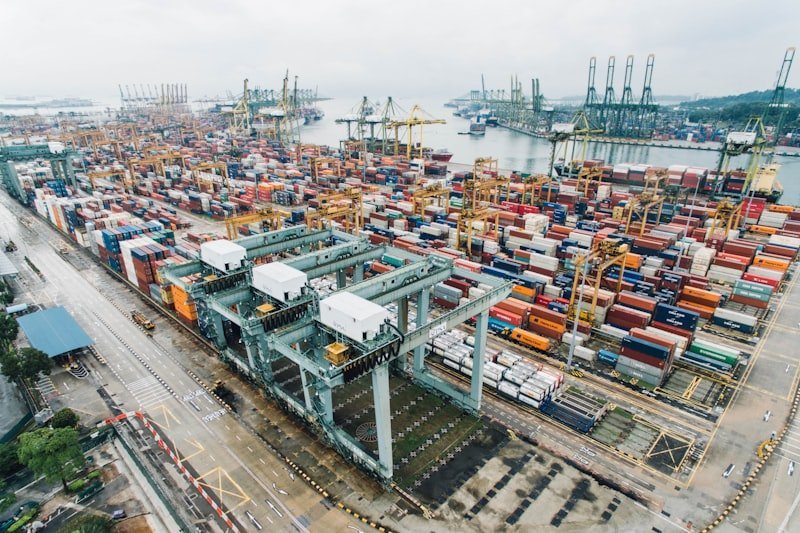 Container ship and global shipping logistics for international trade