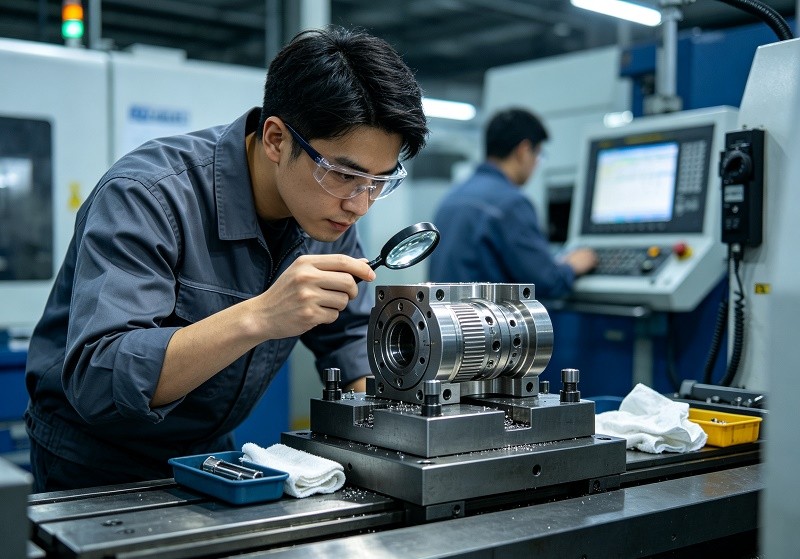 Modern industrial manufacturing facility with automated production lines