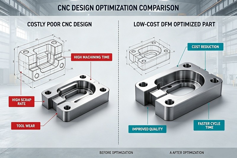 CNC milling pocket and internal corner radius DFM design rule for machined parts