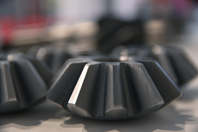 Close-up of precision machined parts showing surface quality