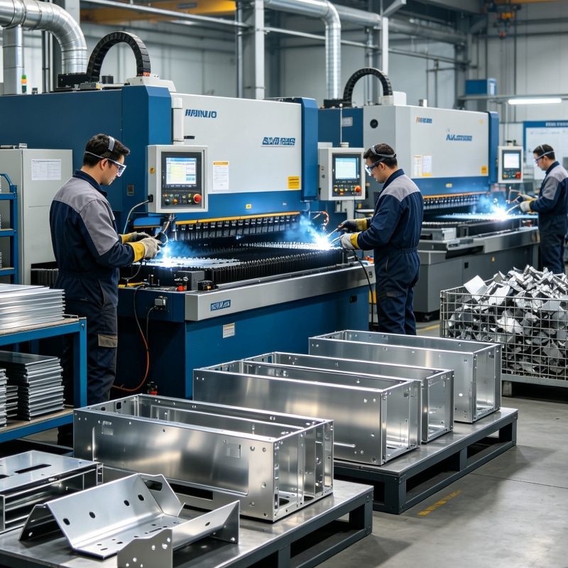 CNC sheet metal components for solar mounting systems and renewable energy enclosures