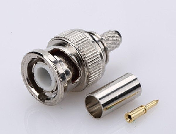 Nickel plated BNC connector precision CNC turned for consumer electronics - SOMI Custom Parts