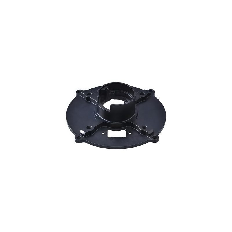 Steel CNC machined part with black electrophoresis finishing for tactical defense applications