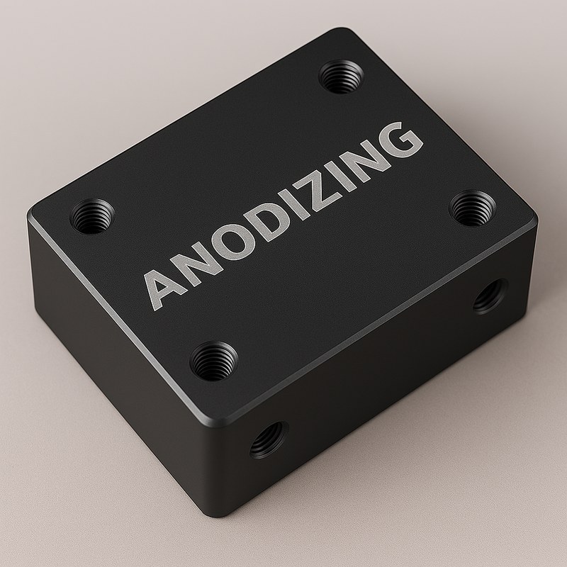 Anodized 6061 aluminum CNC machined parts with protective surface finish