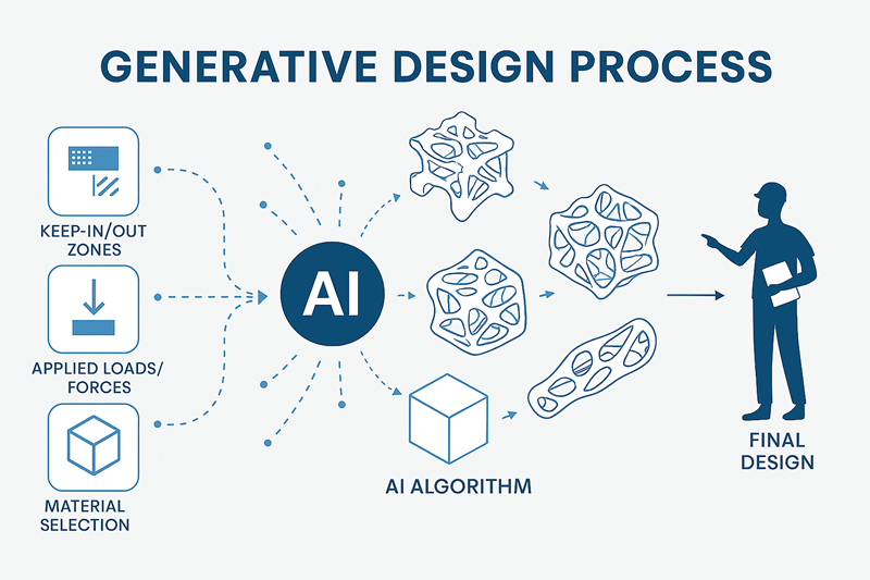 Generative design process for 3D printing