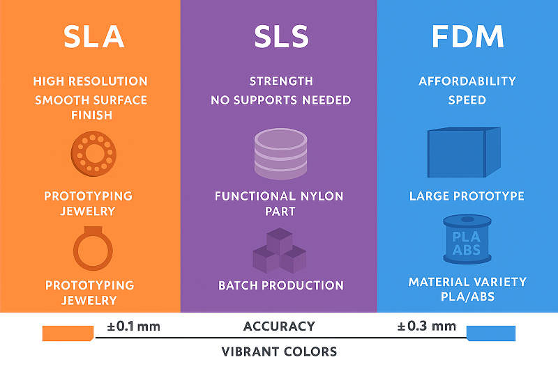 A detailed SLA-printed model with a smooth surface finish