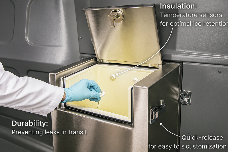 A generatively designed automotive bracket showing an organic, lightweight structure