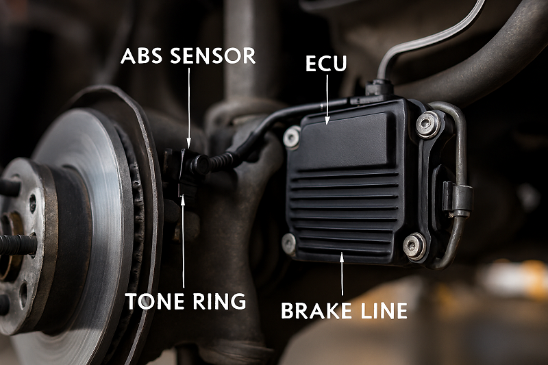 A service calendar with a date circled for a brake inspection