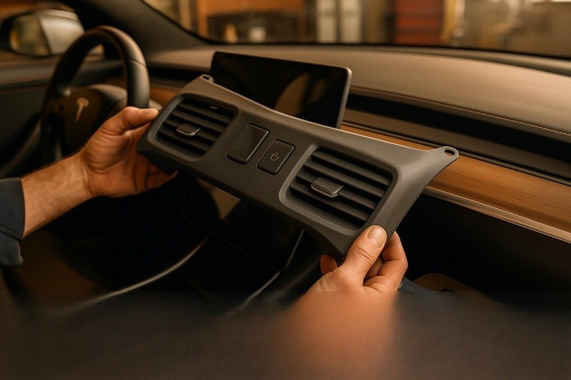 A collection of 3D printed classic car restoration parts