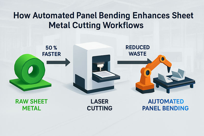 A graph showing production throughput increase with automated panel bending compared to traditional methods.