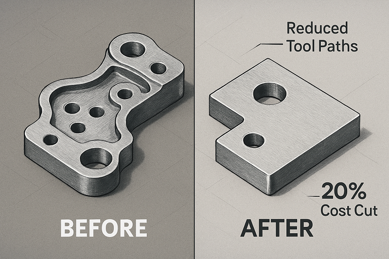 Stack of identical CNC machined aluminum parts