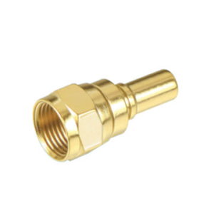 F Male Connector Gold Plated Crimp Type for 1.9C 4C Coaxial Cable