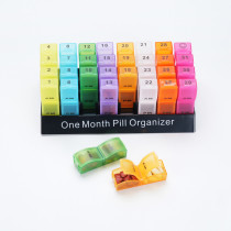 Monthly Pill Organizer 2 Times a Day, One Month Pill Box AM PM, 30 Day Pill Case Small Compartments to Hold Vitamin and Travel Medicine Organizer, 31 Day Pill Organizer, 4 Week Pill Cases, Support OEM,ODM