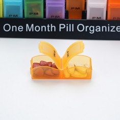 Monthly Pill Organizer 2 Times a Day, One Month Pill Box AM PM, 30 Day Pill Case Small Compartments to Hold Vitamin and Travel Medicine Organizer, 31 Day Pill Organizer, 4 Week Pill Cases, Support OEM,ODM