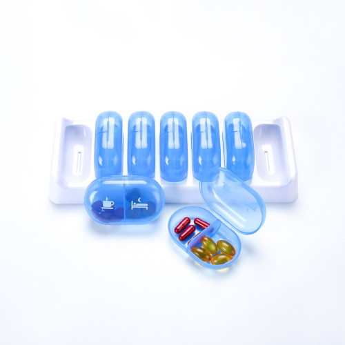 Weekly Pill Organizer 7 Day 2 Times a Day, Pill Box & 7 Daily AM PM Pill Cases with Easy Retrieving and Refilling Design, Increased Capacity for Pills/Vitamin/Fish Oil/Supplements, Support OEM,ODM