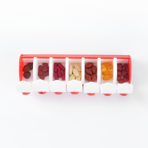 Weekly Pill Organizer with Effortless Opening Design, Arthritis Friendly Pill Box, BPA-Free Pill Organizer 7 Day, Cute & Portable Pill Case for Vitamins, Supplements and Medications, Support OEM,ODM