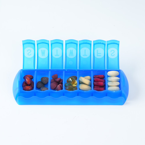 Weekly Pill Organizer 1 Time a Day, Travel Pill Box 7 Day Extra Large Compartments Vitamin Holder, Daily Pill Container 7day XL Medicine Dispenser for Fish Oil Case, Support OEM,ODM