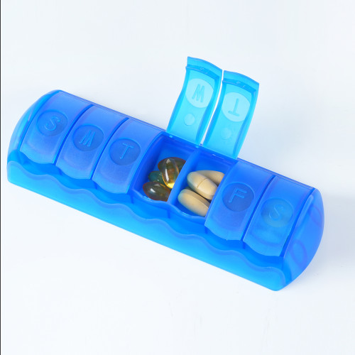 Weekly Pill Organizer 1 Time a Day, Travel Pill Box 7 Day Extra Large Compartments Vitamin Holder, Daily Pill Container 7day XL Medicine Dispenser for Fish Oil Case, Support OEM,ODM