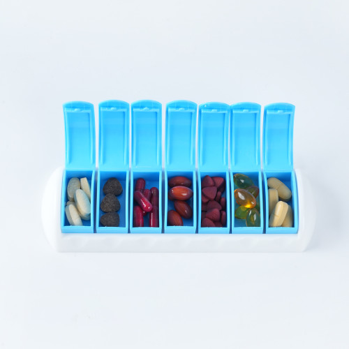 Removable Pill Organizer 7 Day, Detachable Vitamin Case Box 1 Time a Day with XL Compartment, Travel Friendly Medicine Organizer for Cod Liver Oil Supplements, Support OEM, ODM