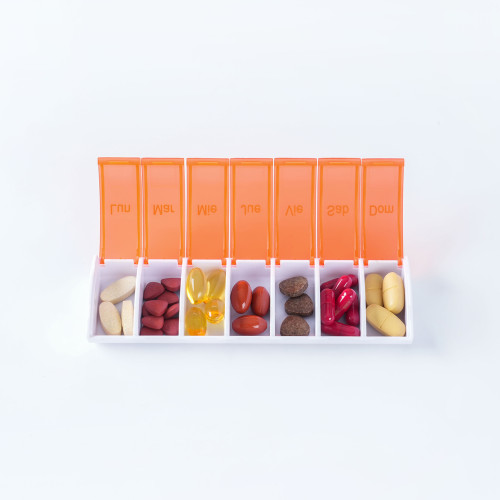 Pill Organizer Large, Weekly Pill Organizer, Travel Pill Box Medicine Pill Organizer, 7 Day Pill Case for Big Vitamin Supplements Fish Oil, Support OEM, ODM