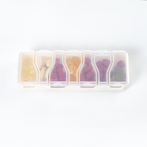 Pill Organizer, Weekly Pill Organizer, Travel Pill Box Medicine Pill Organizer, 7 Day Pill Case for Big Vitamin Supplements Fish Oil, Support OEM, ODM