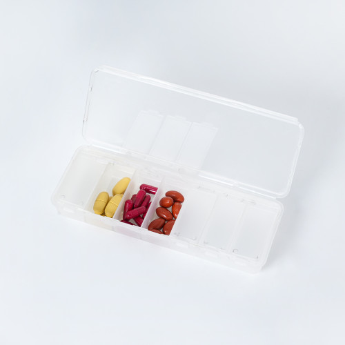 Pill Organizer, Weekly Pill Organizer, Travel Pill Box Medicine Pill Organizer, 7 Day Pill Case for Big Vitamin Supplements Fish Oil, Support OEM, ODM