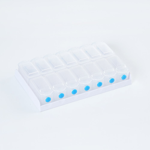 Wholesale Weekly (7-Day) AM/PM Pill Organizer, Vitamin and Medicine Box, Small Pop-out Compartments, 2 Times a Day, Support OEM,ODM