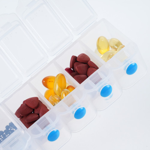 Wholesale Weekly (7-Day) AM/PM Pill Organizer, Vitamin and Medicine Box, Small Pop-out Compartments, 2 Times a Day, Support OEM,ODM