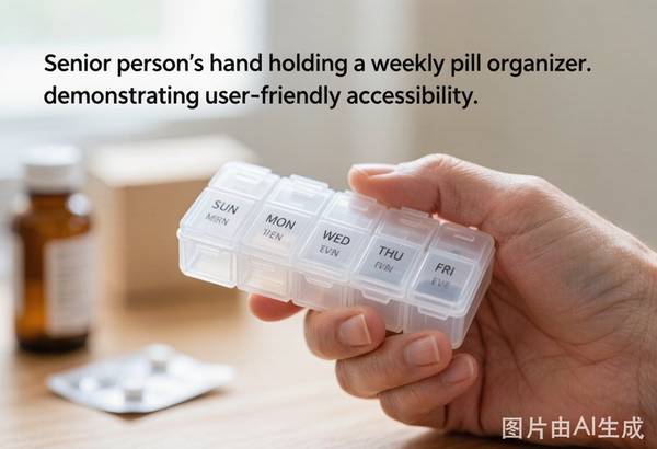 Portable Dosenest pill organizer for travel