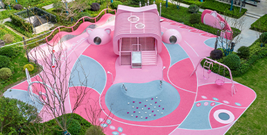 FieldsMaster's pink-themed EPDM granules field