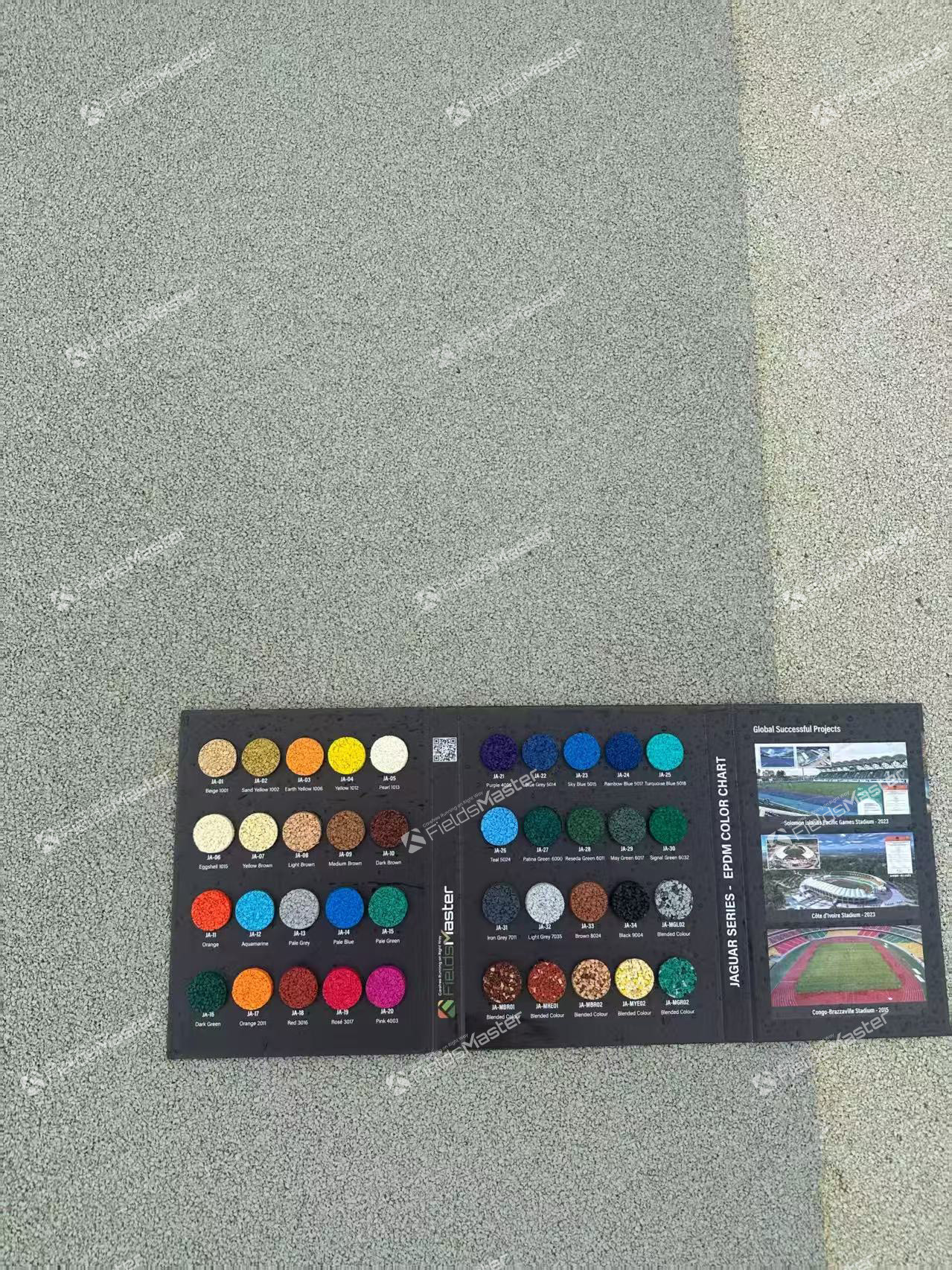 Sunflower theme playground project using FieldsMaster Pro EPDM granules