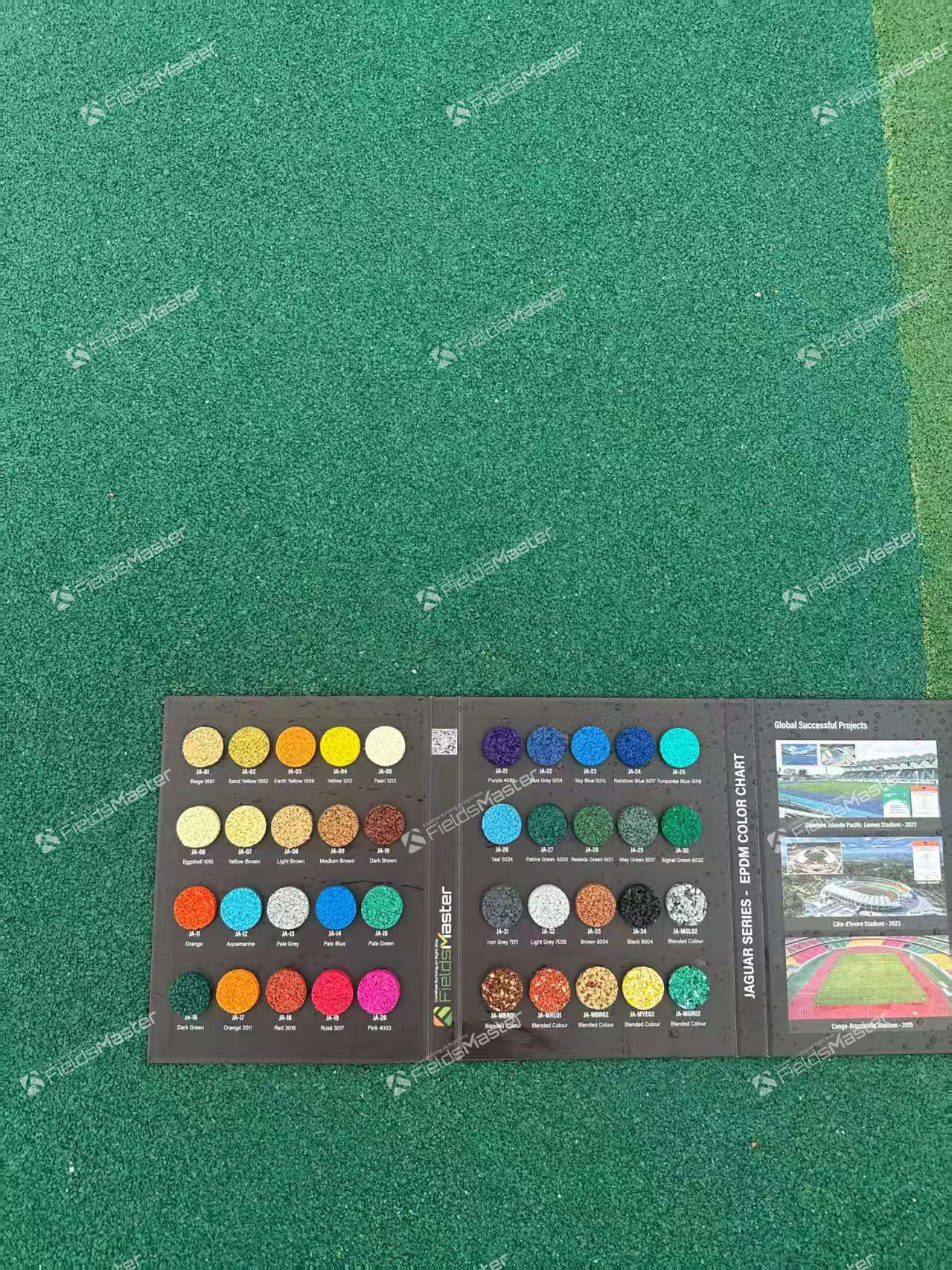 Sunflower theme playground project using FieldsMaster Pro EPDM granules