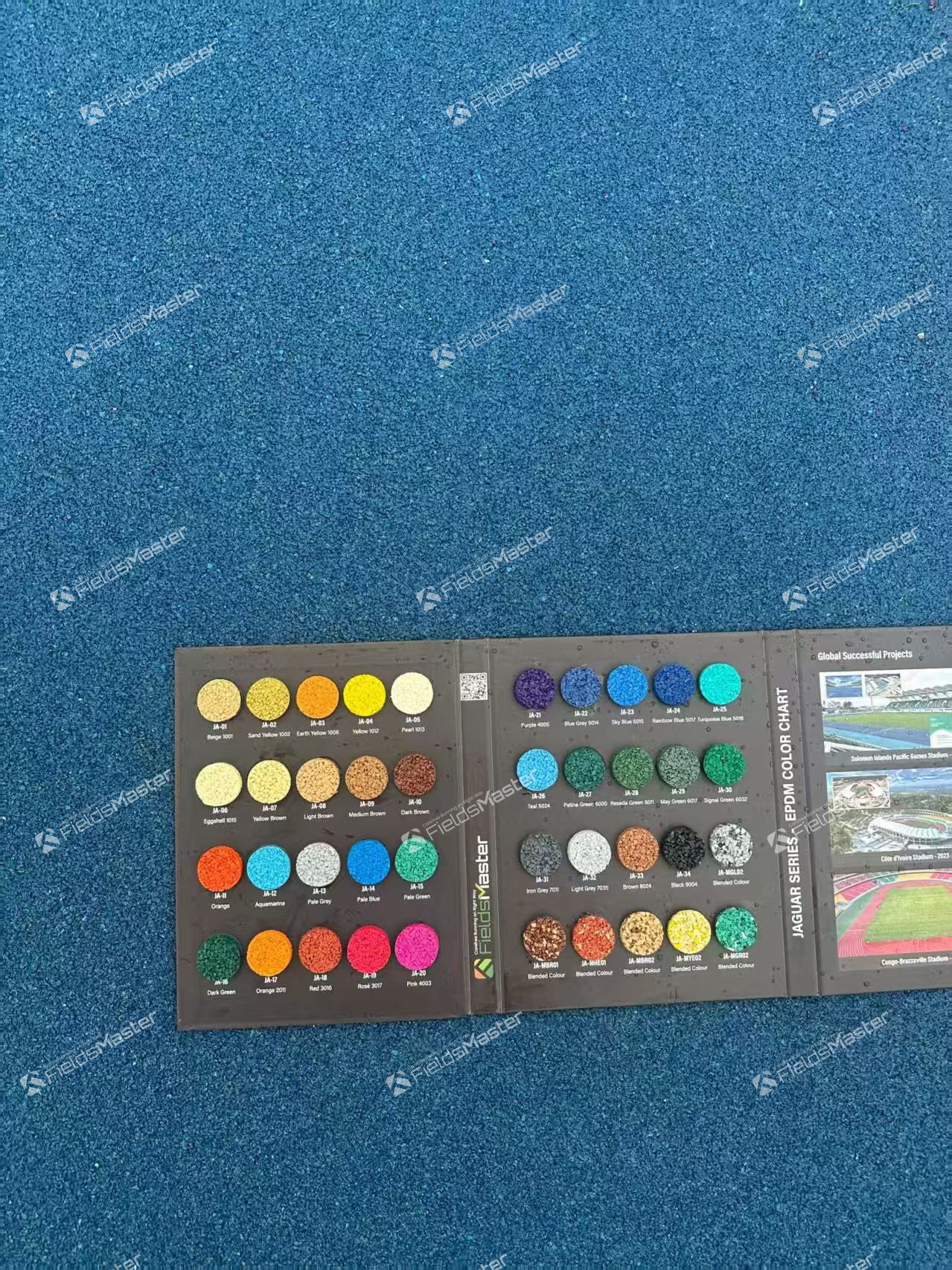 Sunflower theme playground project using FieldsMaster Pro EPDM granules