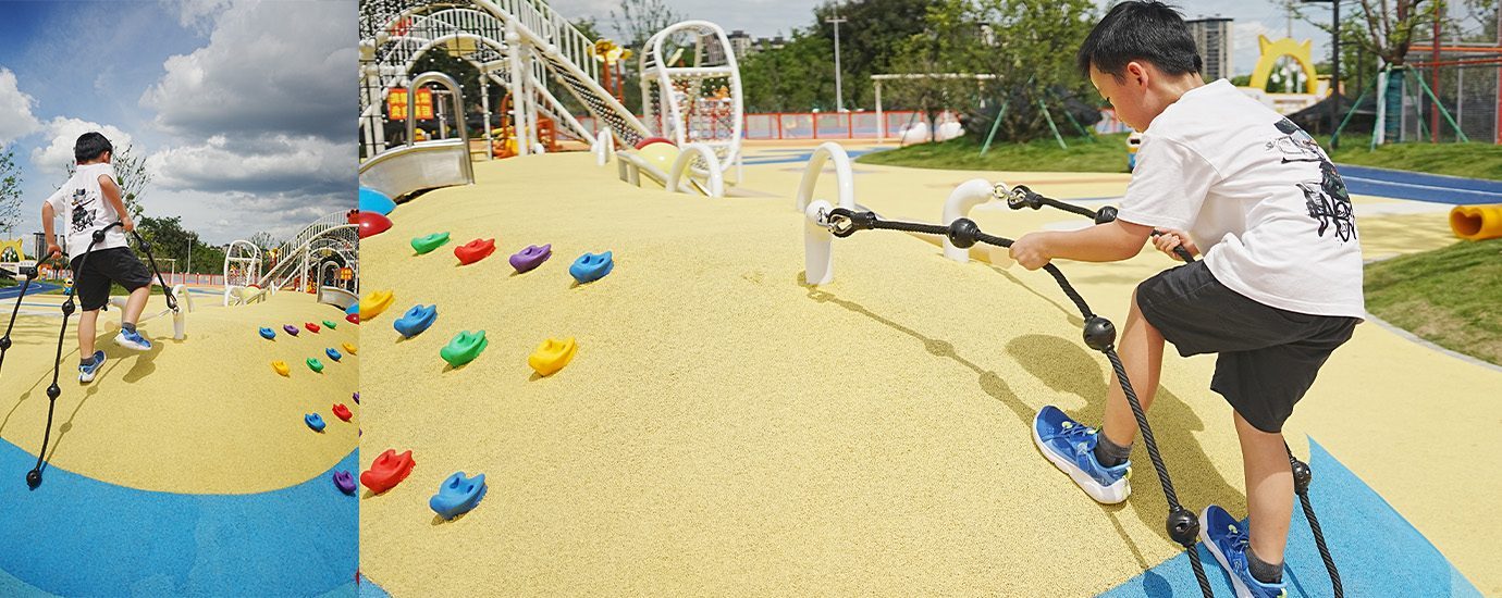 Colorful 3D EPDM Graphics character for playground design