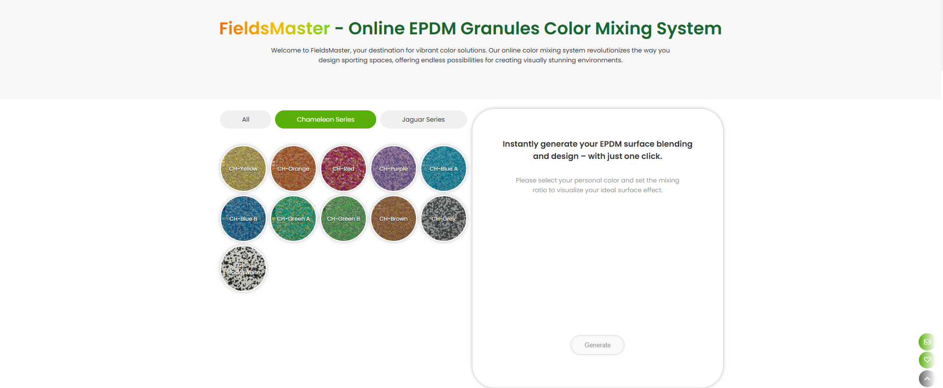 FieldsMaster - Online EPDM Granules Color Mixing System