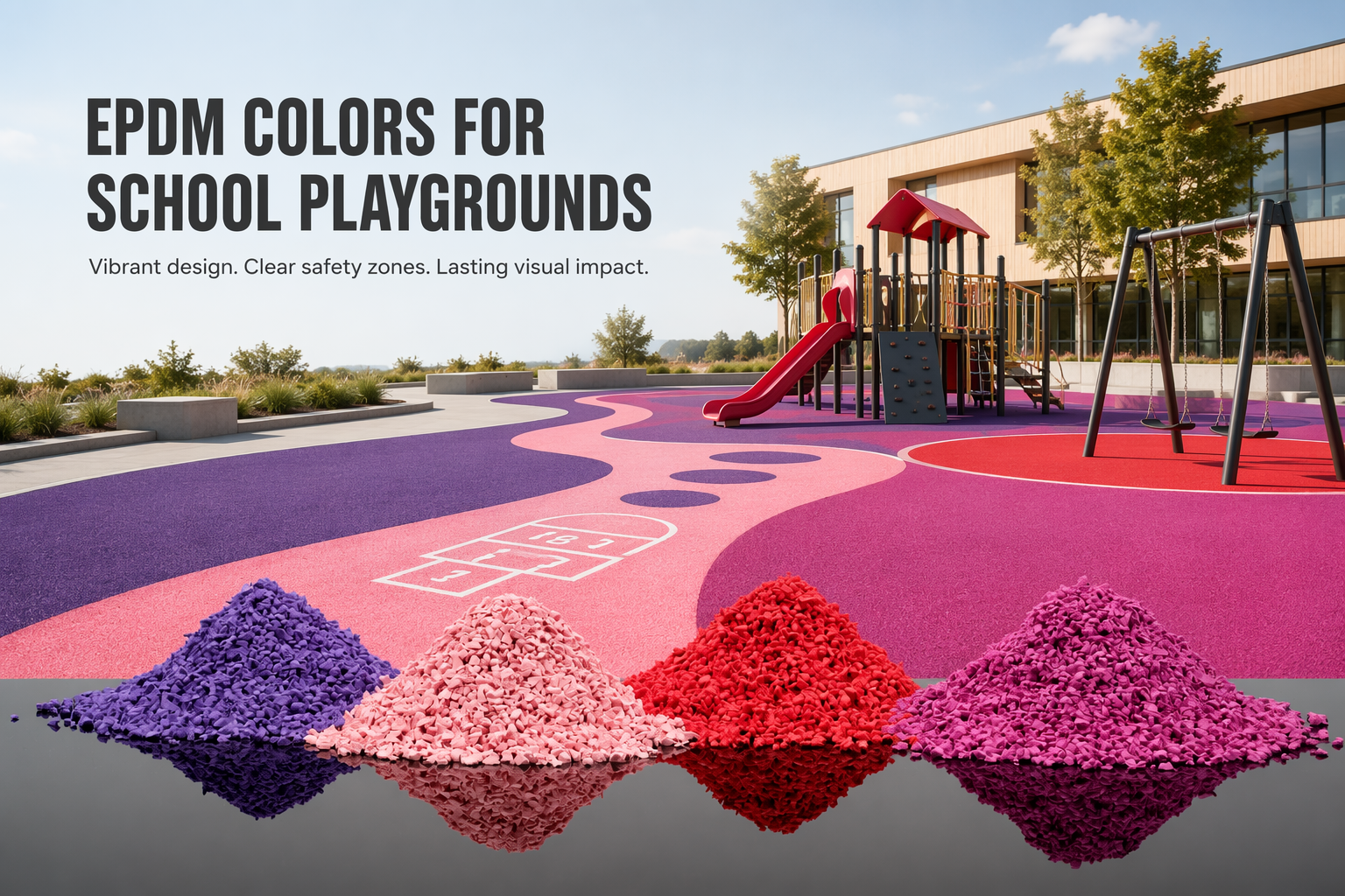 How to Choose EPDM Rubber Granules Colors: Ensuring Accurate Color Matching for School Playgrounds