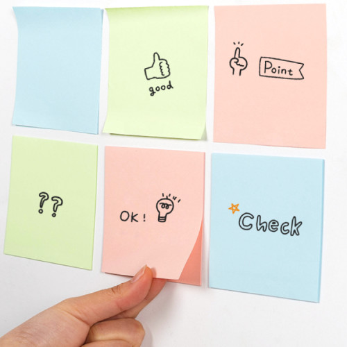 Sticky Notes Message Stickers Colorful Paper, Office Sticky Notes, Adhesive Sticky Marker Stickers