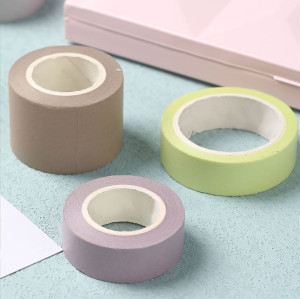 Colored solid color decorative tape, student tape, decorative tape, office supplies, paper tape set