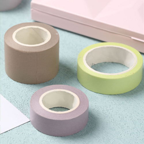 Colored solid color decorative tape, student tape, decorative tape, office supplies, paper tape set