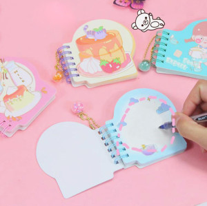 Small coil notebook, palm notebook, cartoon notebook Pocket notebook, cute colored inner pages, smooth writing