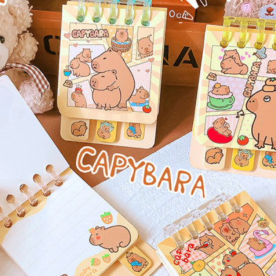 Capybara Ring-bound Notebook, Student Learning Notebook, Cute Cartoon Notebook