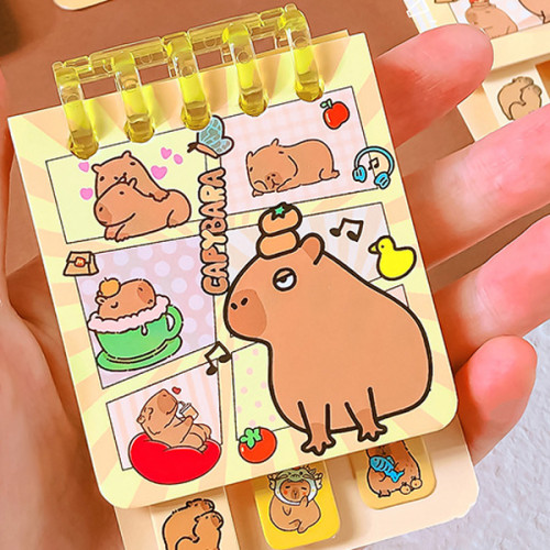 Capybara Ring-bound Notebook, Student Learning Notebook, Cute Cartoon Notebook