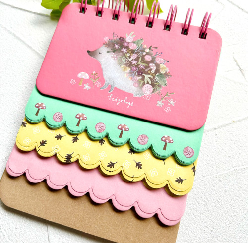 Spiral Bound Notebook, Student Learning Notebook, Cute Cartoon Notebook, Diverse patterns