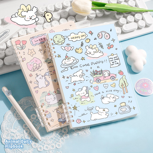 Ring-bound Notebook, Student Learning Notebook, Cute Cartoon Notebook