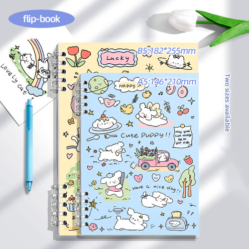 Ring-bound Notebook, Student Learning Notebook, Cute Cartoon Notebook