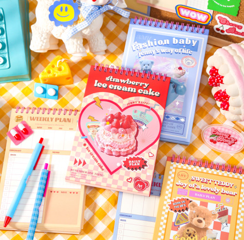 Spiral Notebook, Creative Spiral Binding Notebook, Portable Notebook, Cute Cartoon Notebook, Retro Coil Notebook